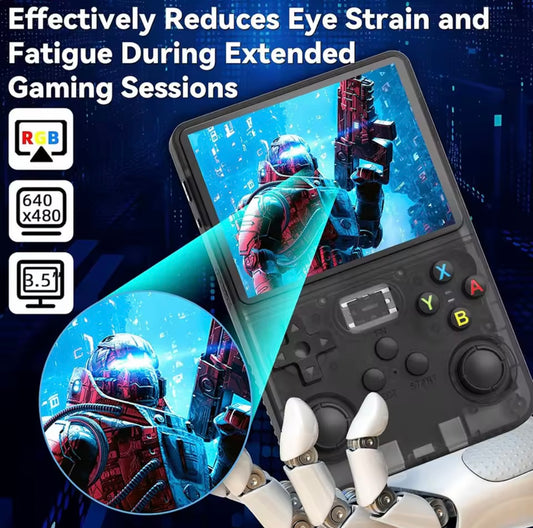 Console de jeu rétro portable classique R36S avec système ARKOS, jeux vidéo, carte unique, Portable, cadeau pour enfants, 3.5 pouce – Plus de 500