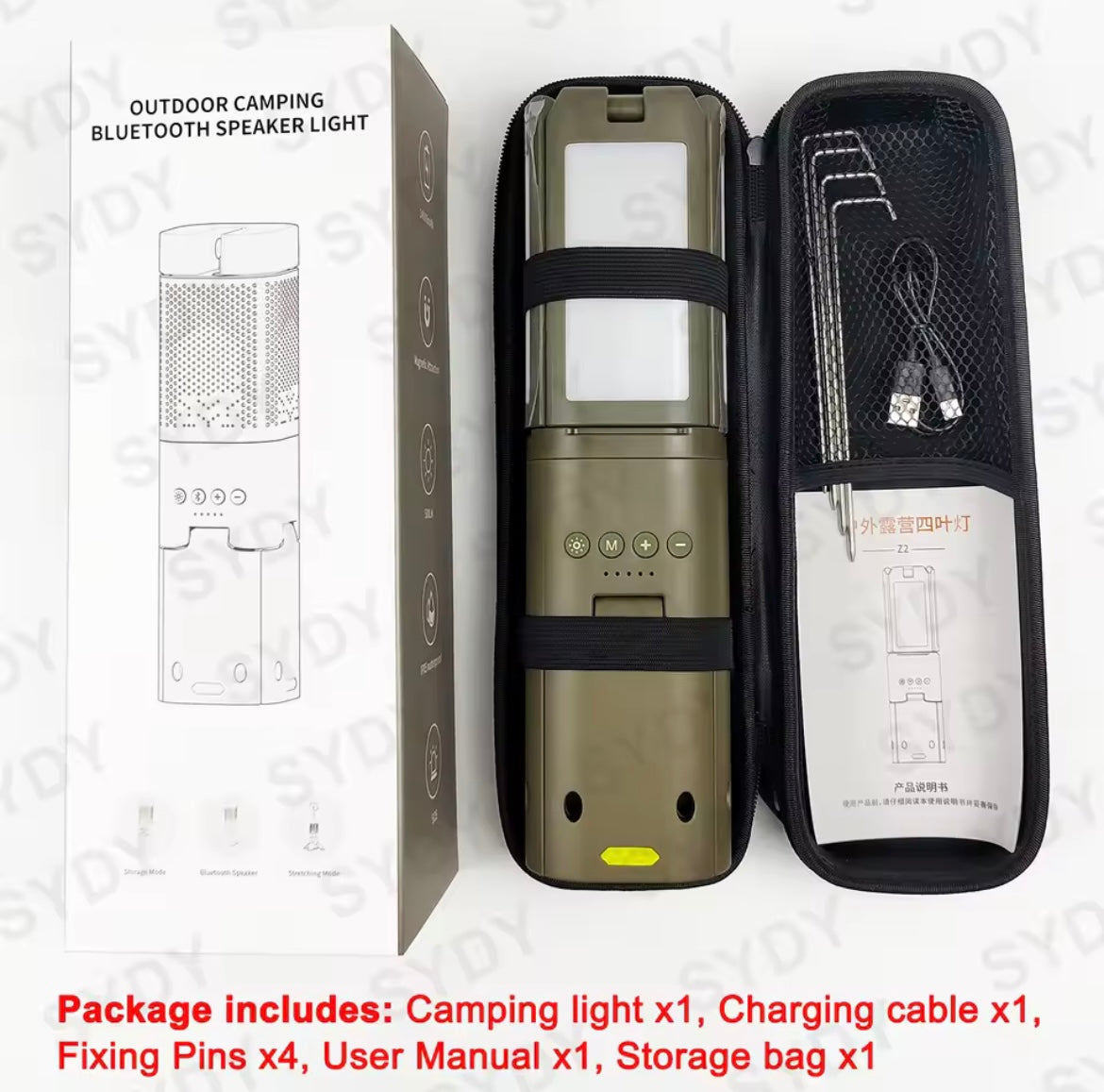 Lampe LED télescopique aste, lanterne de camping, lampe de tente de pêche, randonnée en plein air, super lumineuse, magnétique, rotative, 14000mAh, 6000 LM