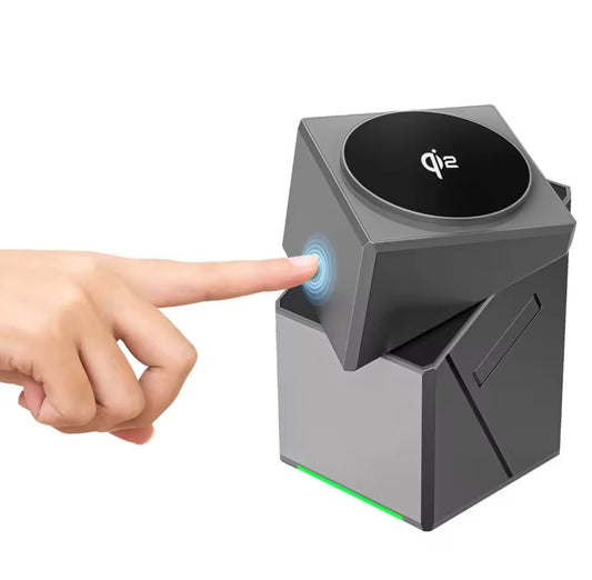 Chargeur sans fil magnétique Magsafe à Autorotation tactile Qi2 3 en 1, 15W, pour Android iPhone iWatch Airpods, Station de charge rapide