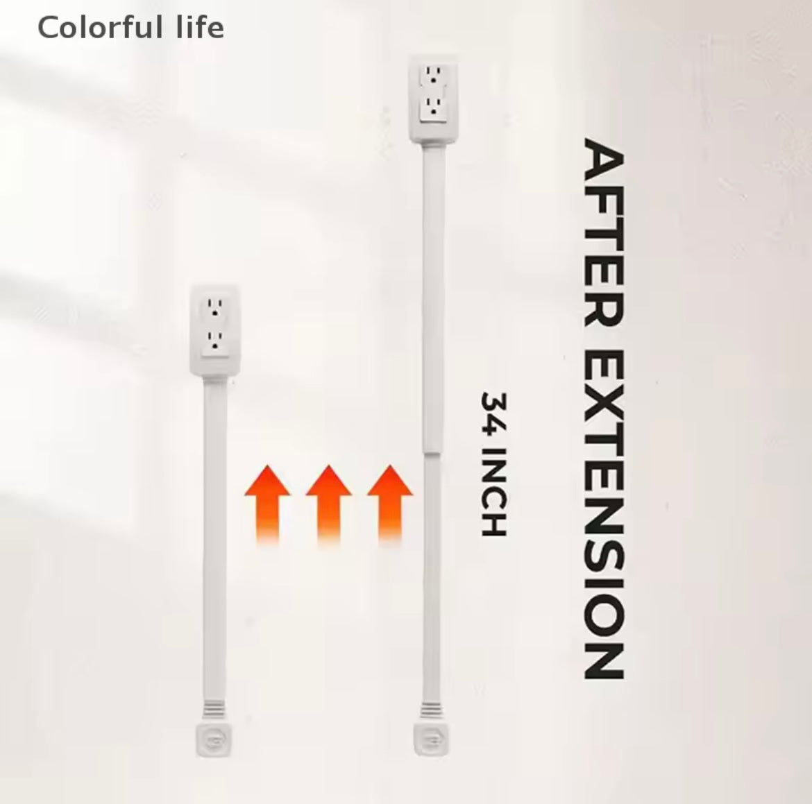 Prise Murale Extensible & Multifonction – USB & USB-C, 34 pouces