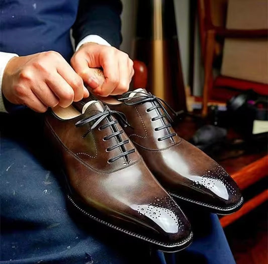 Chaussures habillées pour homme en cuir véritable – Élégance et confort