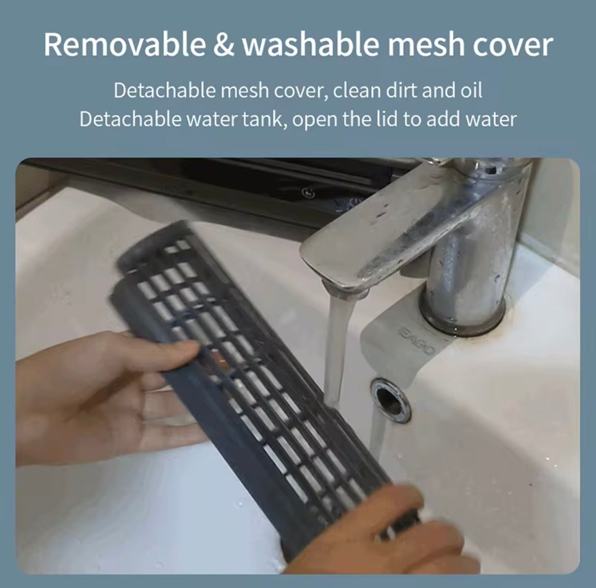 Edon ventilateur de climatisation 6000 mah cuisine sans fil, lavables,glace et brouillard ventilateur de refroidissement semi-conducteur réfrigération mural ventilateur de bureau