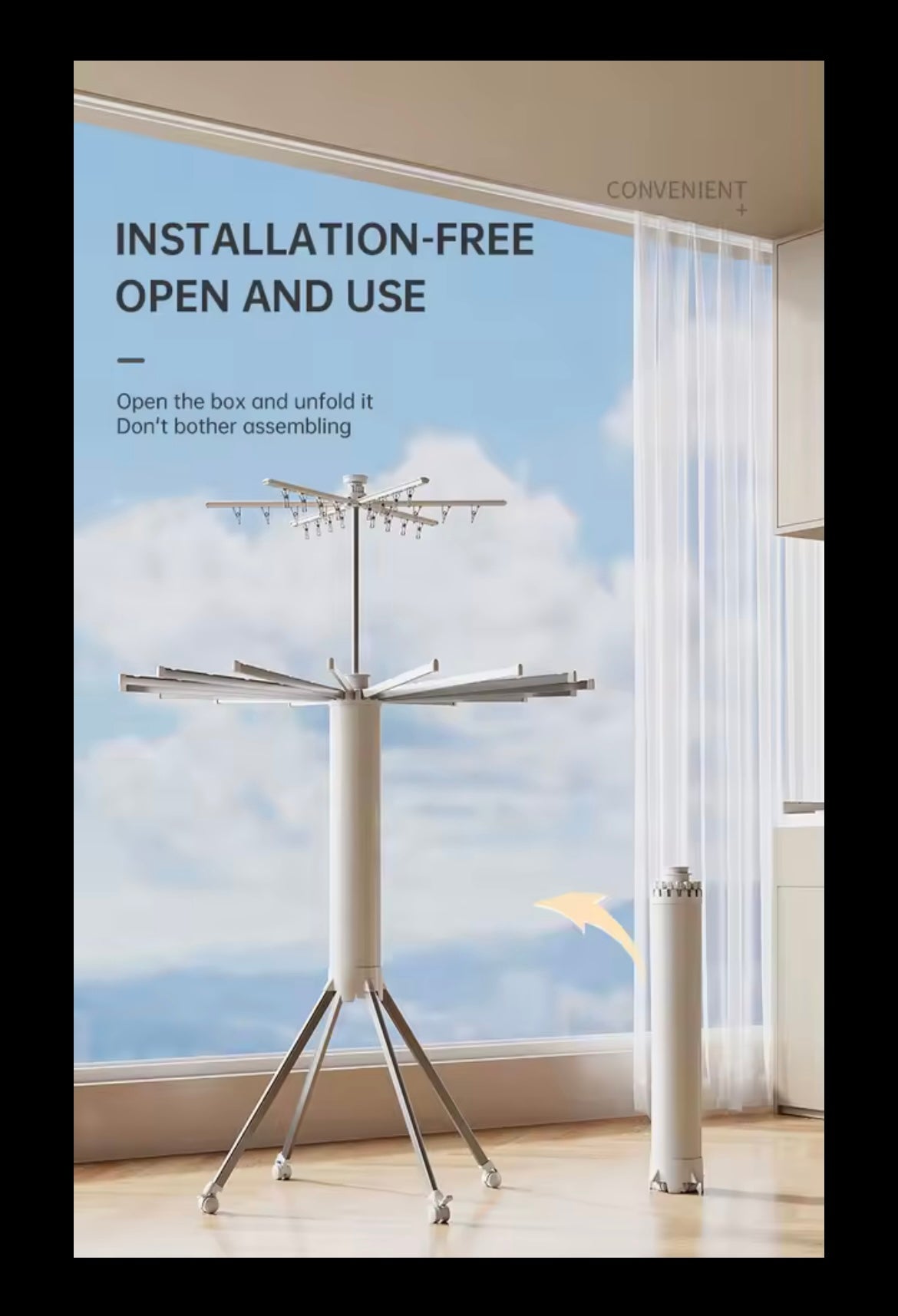 Poteau de sol pliant pour le séchage de la pieuvre T1, balcon domestique, intérieur, portable, vêtements, face T1, couette, sol de séchage T1