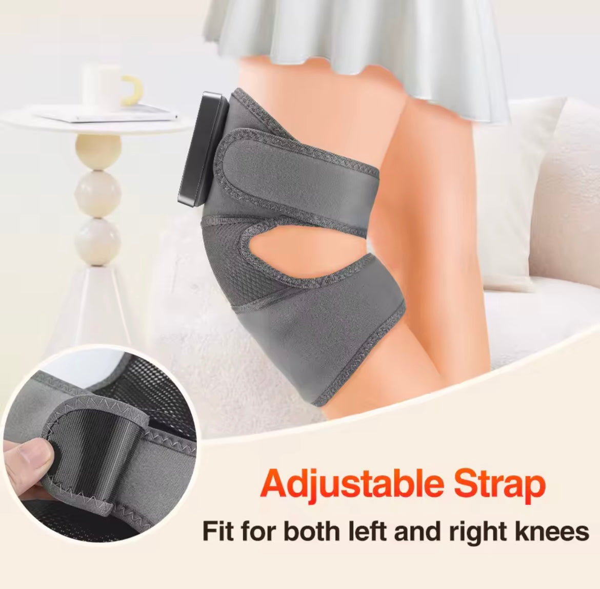 Genouillère de Massage Chauffante – Soulagement de la Douleur & Relaxation Musculaire