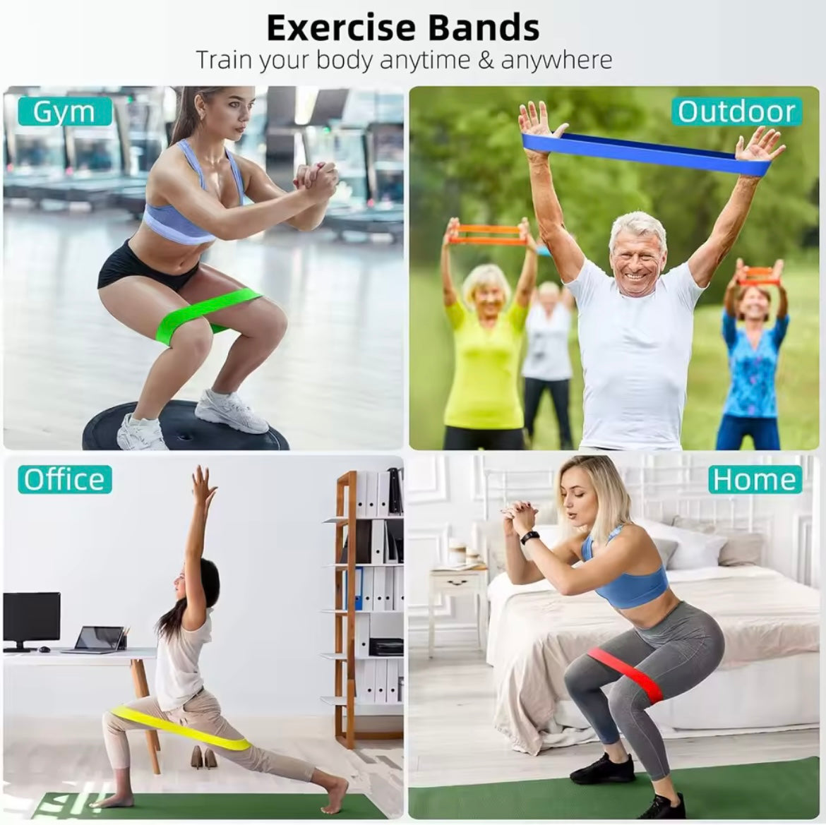 Bandes de résistance TPE, ensemble de Fitness