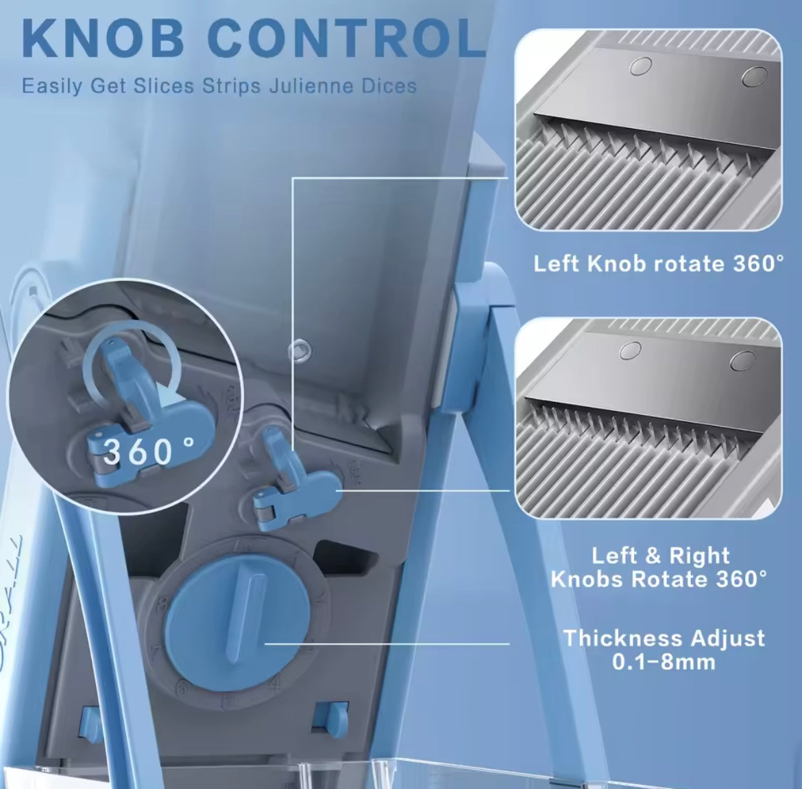 Accessoires de cuisine Trancheuse Mandoline, ONCE FOR ALL. Tranche de légumes, hachoir alimentaire, coupe, coupe-fruits, frites, Julinner
