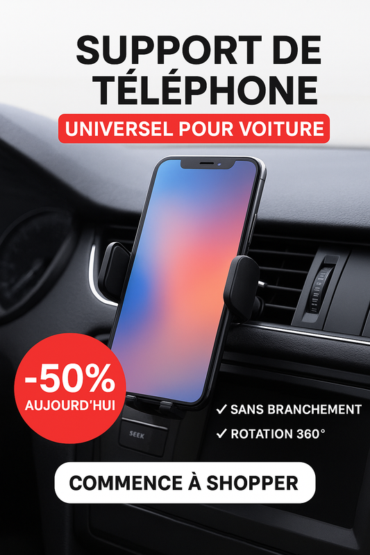 STONEGO Support de téléphone magnétique en métal 360