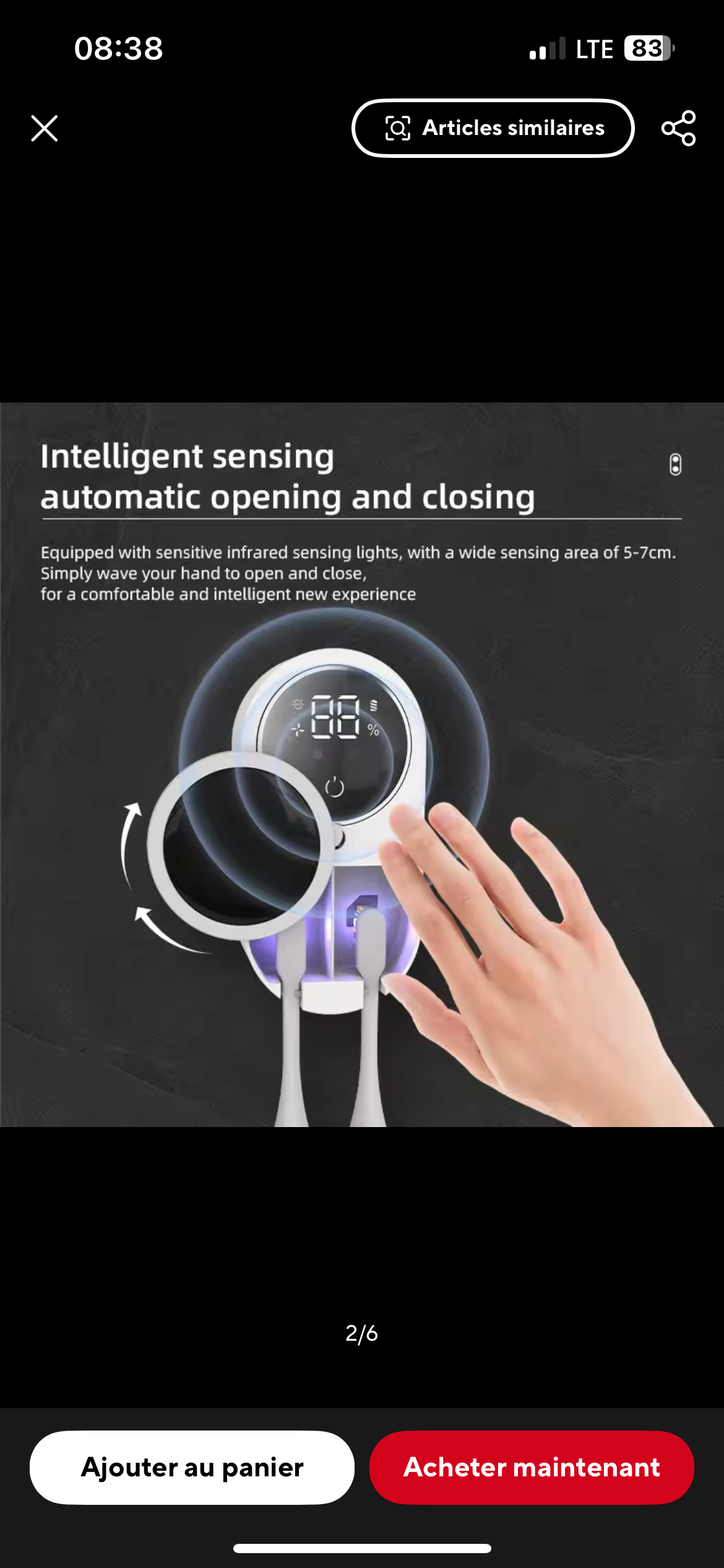 Mini stérilisateur de brosse à dents de voyage Portable et Rechargeable