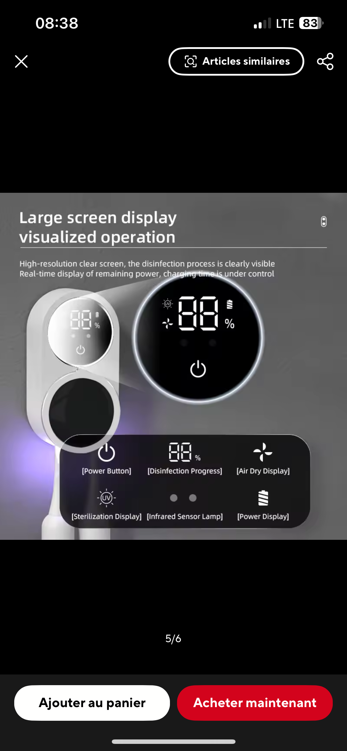 Mini stérilisateur de brosse à dents de voyage Portable et Rechargeable