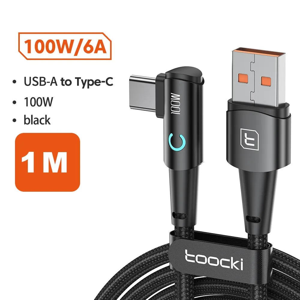 ⚡ Câble de Charge Rapide Toocki 100W/6A – USB-C Haute Performance
