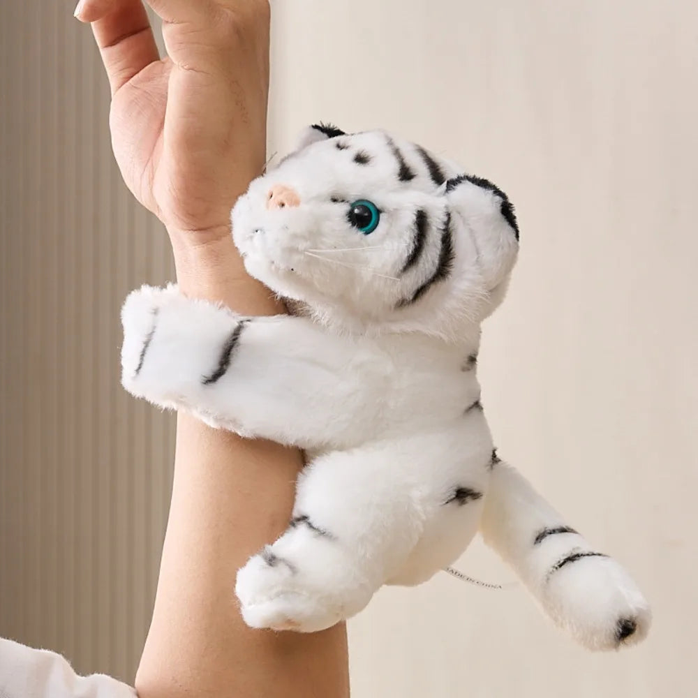 Bracelet Peluche Léopard Adorable - Jouet Câlin à Porter au Poignet pour Enfants