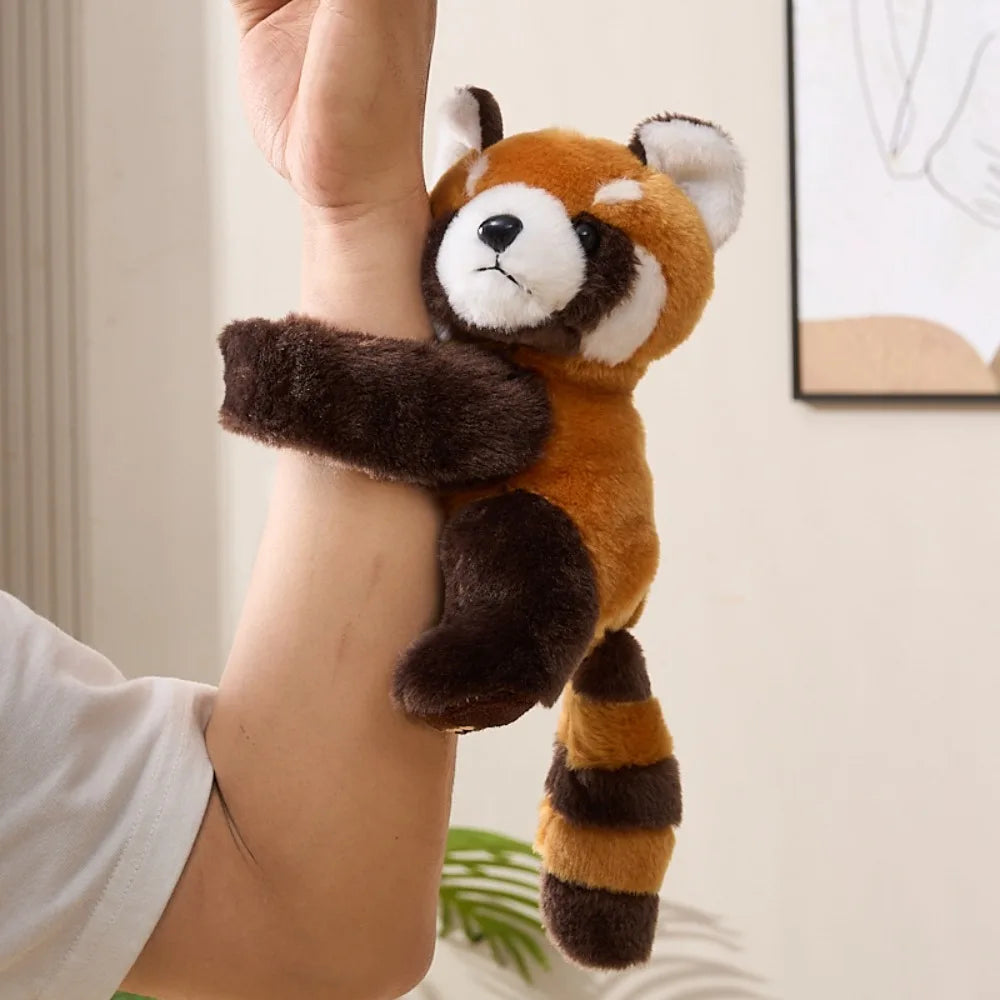 Bracelet Peluche Léopard Adorable - Jouet Câlin à Porter au Poignet pour Enfants