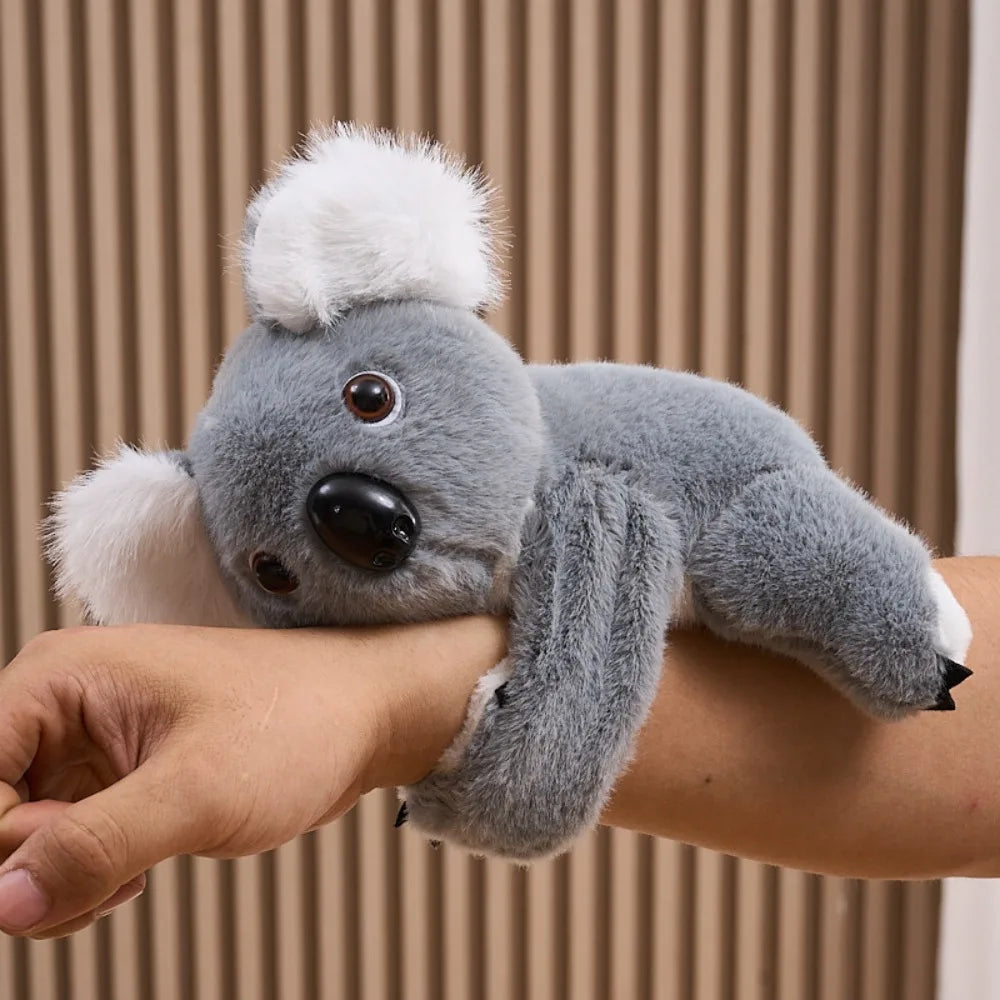 Bracelet Peluche Léopard Adorable - Jouet Câlin à Porter au Poignet pour Enfants