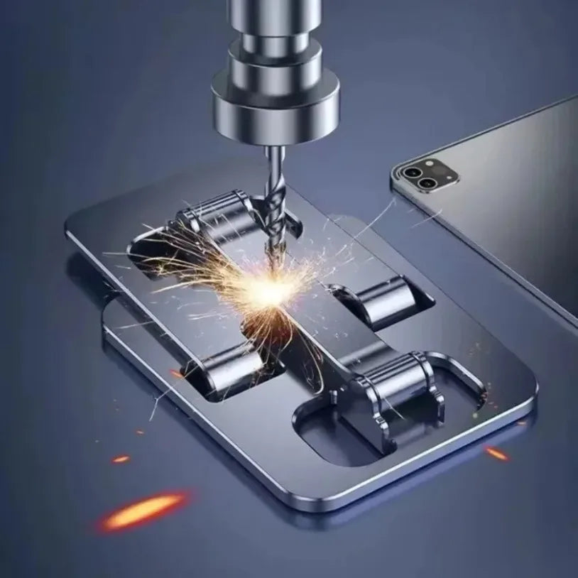 Support Universel en Aluminium pour Téléphone & Tablette – Réglable et Antidérapant