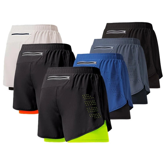 🏃‍♂️ Short de Sport Homme 2 en 1 – Séchage Rapide & Confort Ultime