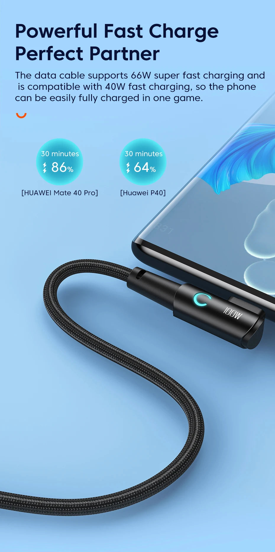 ⚡ Câble de Charge Rapide Toocki 100W/6A – USB-C Haute Performance