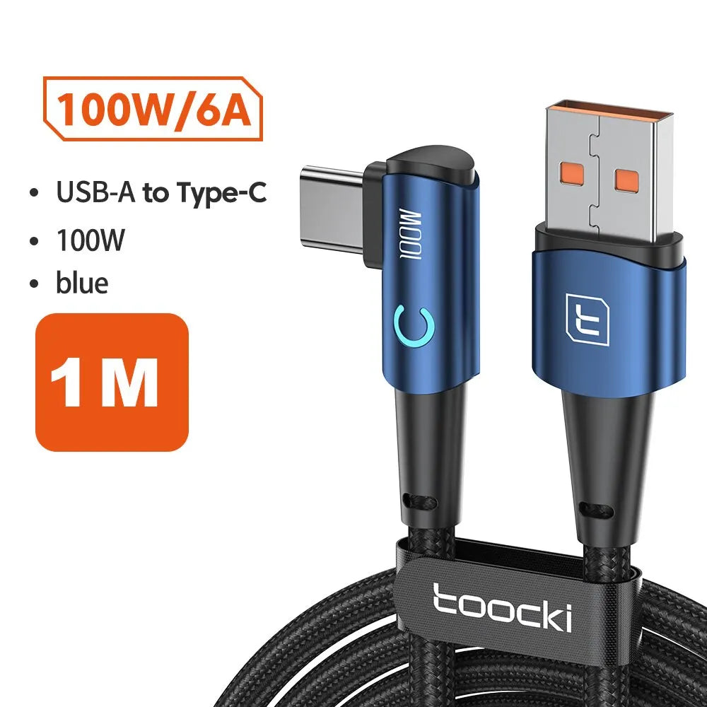 ⚡ Câble de Charge Rapide Toocki 100W/6A – USB-C Haute Performance