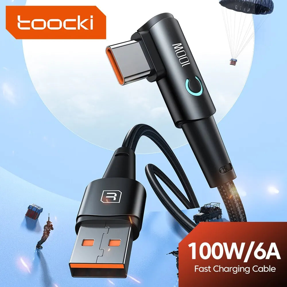 ⚡ Câble de Charge Rapide Toocki 100W/6A – USB-C Haute Performance