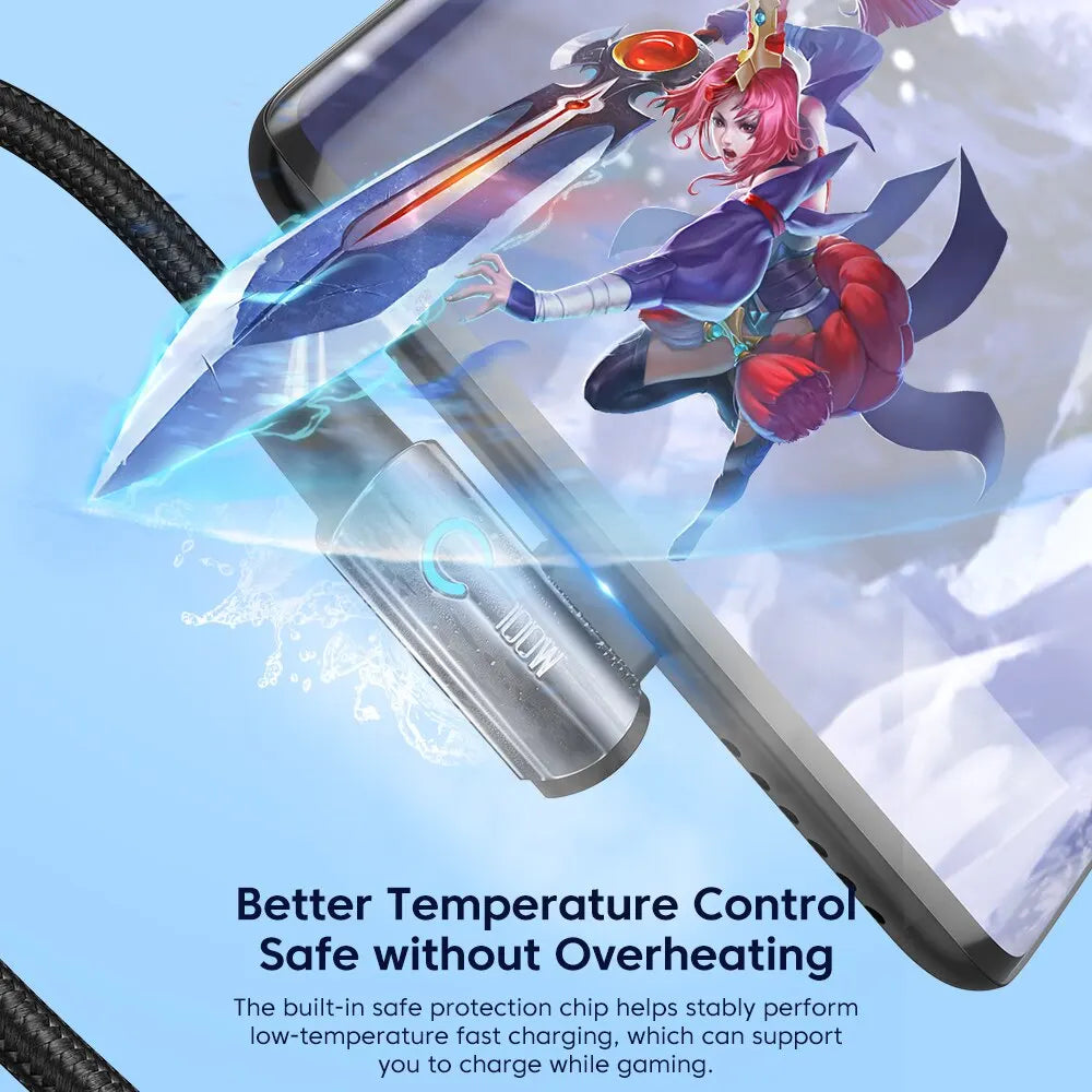 ⚡ Câble de Charge Rapide Toocki 100W/6A – USB-C Haute Performance