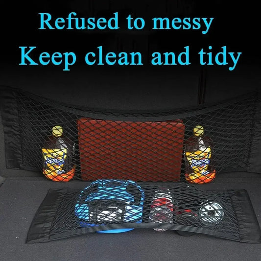 Filet de Rangement pour Coffre de Voiture – Organisateur Pratique et Adhésif