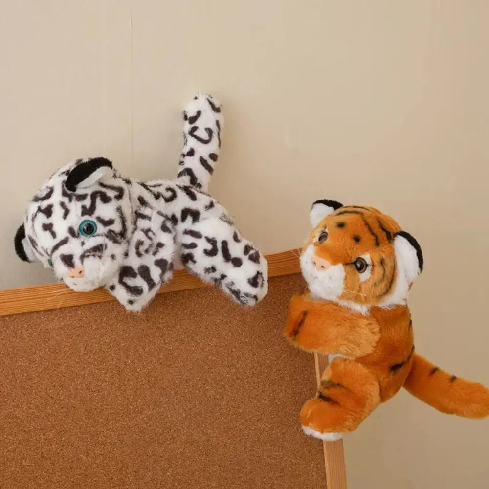 Bracelet Peluche Léopard Adorable - Jouet Câlin à Porter au Poignet pour Enfants