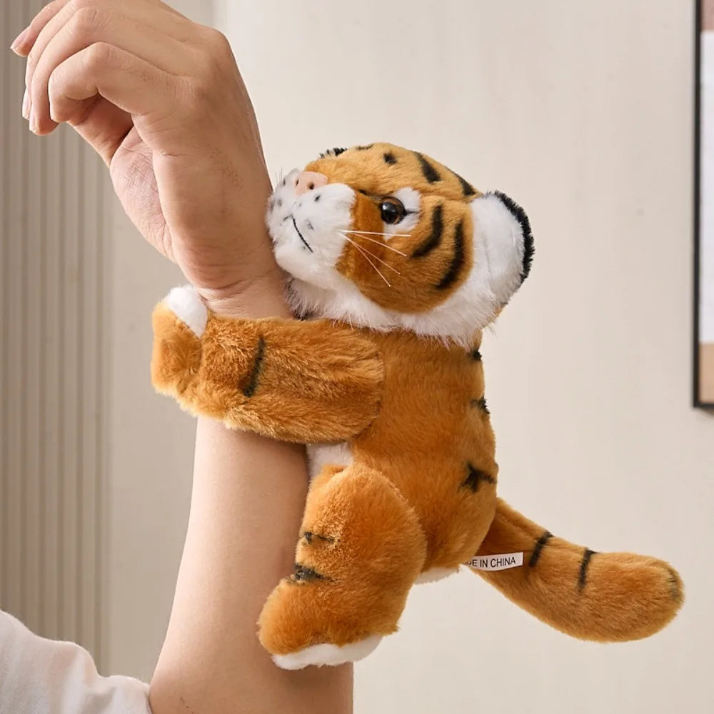Bracelet Peluche Léopard Adorable - Jouet Câlin à Porter au Poignet pour Enfants