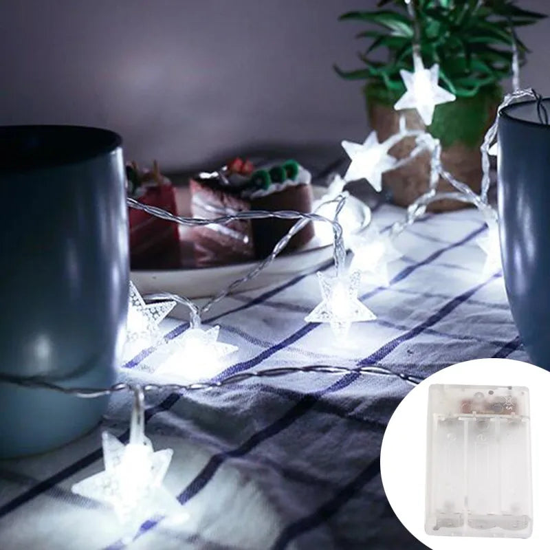 Guirlande Étoiles LED – Lumières Décoratives Chaudes pour Maison, Mariage, Fête & Noël